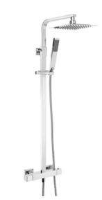 Regendouche chromé met thermostaat nieuw in doos: 3 stuks, Ophalen, Nieuw, Chroom, Douche