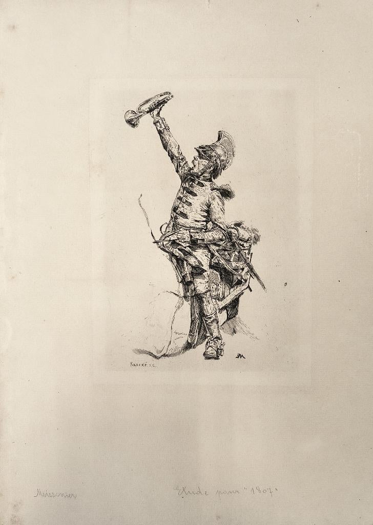 La trompette de 1807, Antiquités & Art, Art | Eaux-fortes & Gravures, Enlèvement ou Envoi