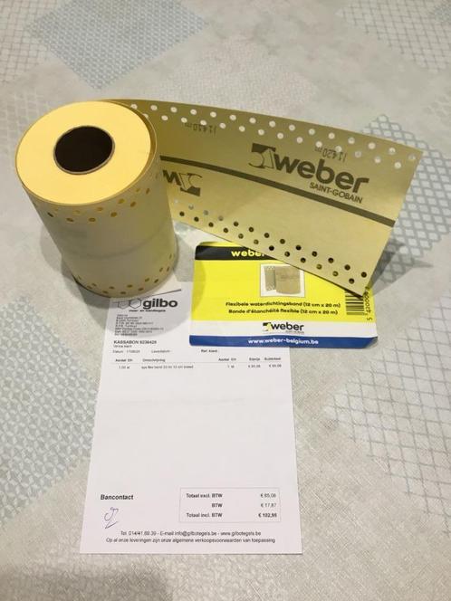 WEBER flexibele waterdichtingsband (12 cm x 10 m), Huis en Inrichting, Badkamer | Complete badkamers, Nieuw, Ophalen of Verzenden