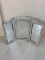 Beige/Grijze spiegel in 3-luik, Huis en Inrichting, Woonaccessoires | Spiegels, Ophalen, Zo goed als nieuw