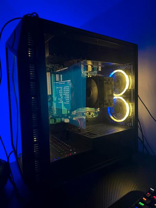 Gaming pc + 165hz curved 27inch monitor, Computers en Software, Desktop Pc's, Zo goed als nieuw, 3 tot 4 Ghz, SSD, 16 GB, Met videokaart