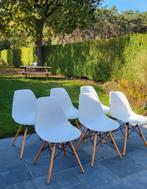 6 stoelen kunststof - eetkamerstoelen, Ophalen, Gebruikt, Kunststof
