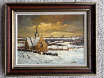 Kleurrijk winterlandschap Vlassenbroek Rik Wesemael beschikbaar voor biedingen