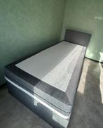 1persoons Boxspring +matras, Huis en Inrichting, Slaapkamer | Boxsprings, Ophalen, Zo goed als nieuw, Eenpersoons, Grijs