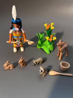 Playmobil Western 5278 - Indienne avec animaux, Ensemble complet, Utilisé, Enlèvement ou Envoi