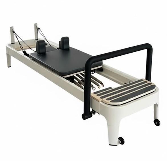 Premium Pilates reformer - Wit & antraciet + box & jumpboard, Sport en Fitness, Yoga en Pilates, Nieuw, Overig, Ophalen