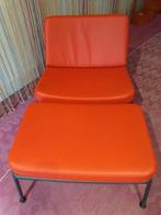 Stoel en pouf merk Cinna rood ook outdoor, Enlèvement, Comme neuf, Rouge
