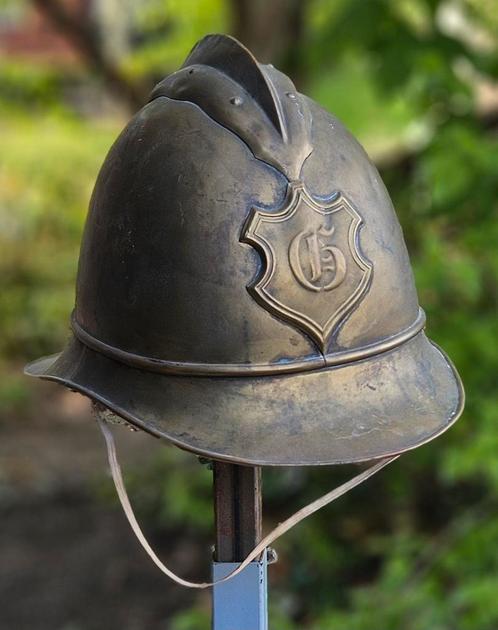 Brandweerhelm brandweer Duitsland model "Württemberger form", Collections, Objets militaires | Général, Enlèvement ou Envoi