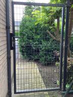 Bekafor antraciet grijs draaipoort met vast paneel, Tuin en Terras, Tuinpoorten, Ophalen, Gebruikt, Draaipoort