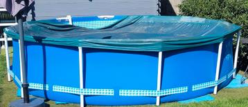 Zwembad rond intex incl warmtepomp en veel extra, Tuin en Terras, Ophalen, Zo goed als nieuw, Rond
