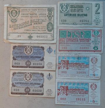 7 vintage loterijtickets uit Litouwen beschikbaar voor biedingen