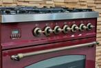 🔥Luxe Fornuis Boretti 80 cm bordeux rood + oud koper, Elektronische apparatuur, 60 cm of meer, 5 kookzones of meer, Vrijstaand