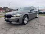 BMW 5 Serie 518 518d *AUTO *FEUX LED *PANO *CAMERA *CARPLAY, Argent ou Gris, Détection des panneaux routiers, Entreprise, 136 ch