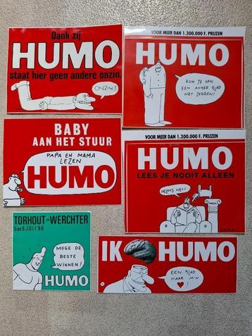 Vintage stickers HUMO beschikbaar voor biedingen