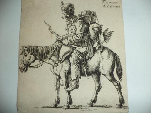 18E. Benjamin ZIX kopergravure traineur de l'armée Napoléon, Antiek en Kunst, Kunst | Etsen en Gravures, Ophalen of Verzenden