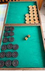 Antieke backgammon koffer, Ophalen, Zo goed als nieuw