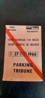 Parking ticket  omloop Zolder  1966, Ophalen of Verzenden