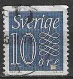 Suède 1957 - Yvert 417a - Chiffres - 10 heures (ST), Timbres & Monnaies, Timbres | Europe | Scandinavie, Envoi, Suède, Affranchi