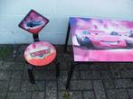 kinder  houten tafelke en 2 stoeltjes  cars, Ophalen, Gebruikt