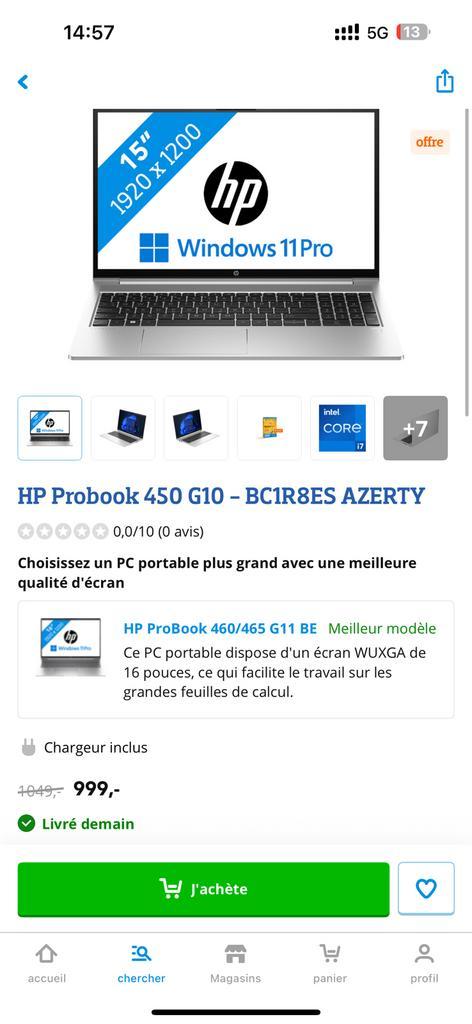 HP PROBOOK 450 G10, Computers en Software, Windows Laptops, Zo goed als nieuw, Ophalen