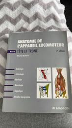 Livre anatomie de l’appareil locomoteur tête et tron, Livres, Science, Utilisé