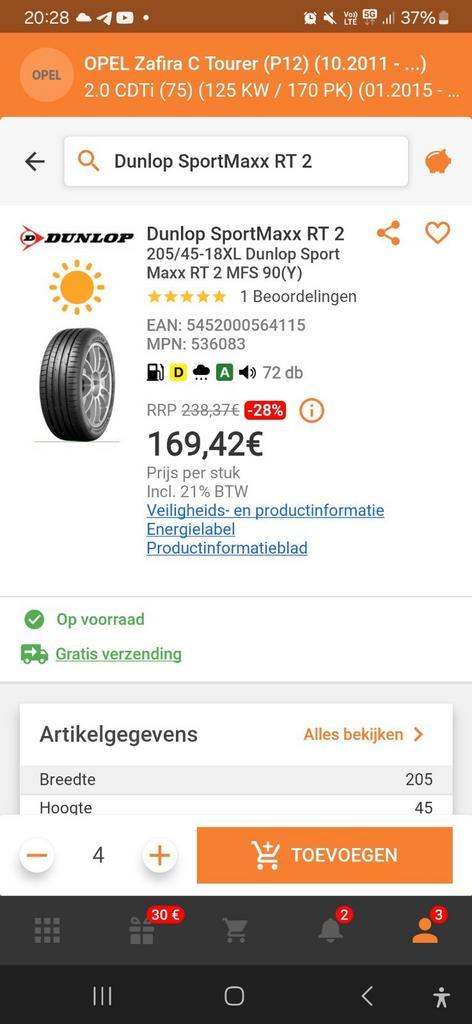 **Splinternieuwe autobanden te koop – verkeerde maat gekocht, Auto-onderdelen, Banden en Velgen, Band(en), Ophalen