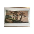 Aquarel: „Animated Landscape” van Auguste Taurel (1859 -?), Ophalen