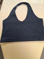 halter crop top XS, Kleding | Dames, Topjes, Ophalen of Verzenden, Maat 34 (XS) of kleiner, Blauw, Zonder mouw