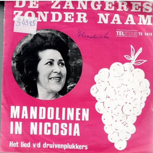 Vinyl, 7"   /   De Zangeres Zonder Naam* – Mandolinen In Nic, Cd's en Dvd's, Vinyl | Overige Vinyl, Overige formaten, Ophalen of Verzenden