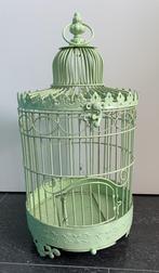 Cage à oiseaux décorative de couleur verte - métal - parfait, Comme neuf, Enlèvement ou Envoi, Métal, Cage à oiseaux