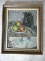 Schilderij klassiek stilleven olieverf op doek gesigneerd, Antiek en Kunst, Ophalen