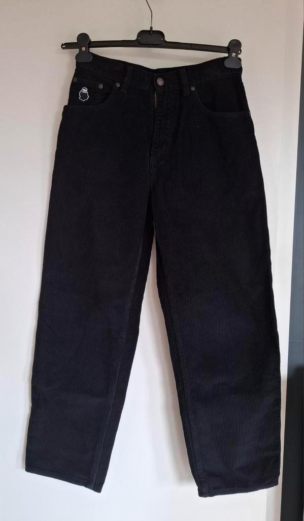 Zwarte Broek Nonsense NNSNS bigfoot velours maat 27/30, Kinderen en Baby's, Kinderkleding | Maat 170, Jongen, Broek, Ophalen of Verzenden