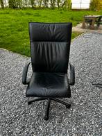 Chaise de bureau Cuir, Noir, Chaise de bureau, Ergonomique, Utilisé