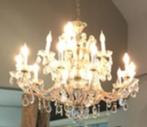 Mooie antieke kristallen kroonluchter, Huis en Inrichting, Lampen | Kroonluchters, Ophalen, Gebruikt, Glas, Antiek