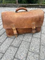 Oude grote leren tas!!, Ophalen of Verzenden, Gebruikt, Leer
