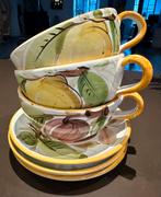 3 grote Italiaanse keramische bekers, Huis en Inrichting, Ophalen of Verzenden, Keramiek