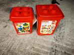 Lego opbergdozen emmers  jaren 80, Ophalen of Verzenden, Gebruikt