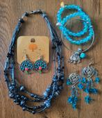 Lot juwelen blauw, Handtassen en Accessoires, Kettingen, Ophalen of Verzenden, Zo goed als nieuw, Blauw