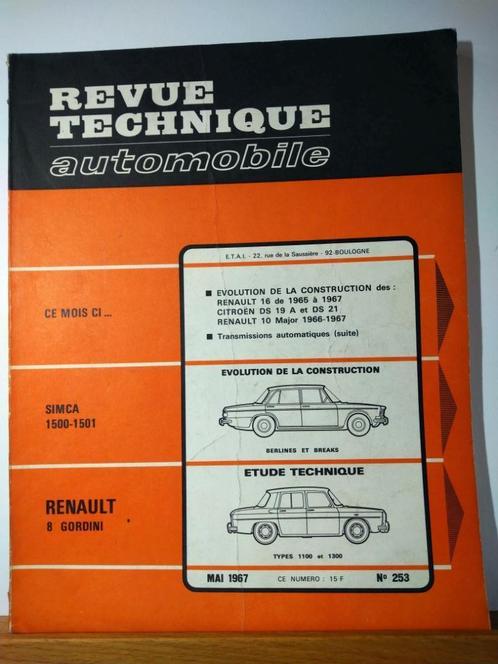 RTA - Renault 8 Gordini - Simca 1500 1501 - n 253, Autos : Divers, Modes d'emploi & Notices d'utilisation, Enlèvement ou Envoi