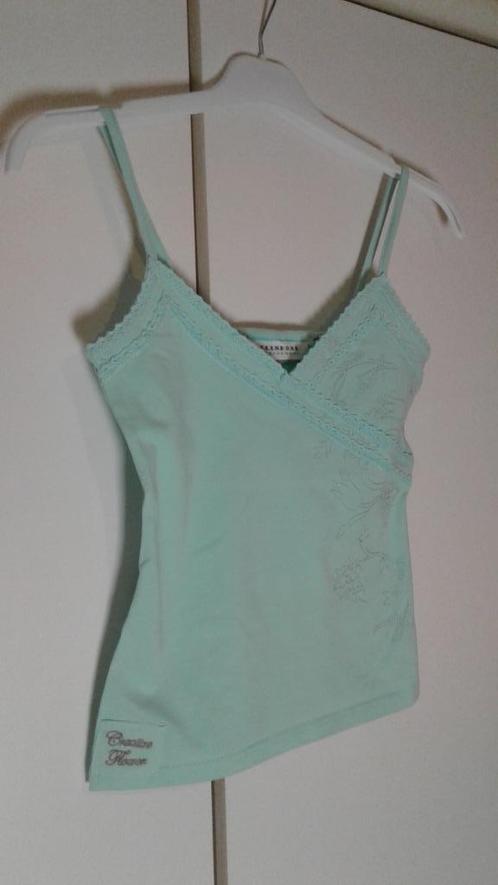 Trend One geborduurd turquoise topje met bandjes Maat S, Kleding | Dames, Topjes, Zo goed als nieuw, Ophalen of Verzenden