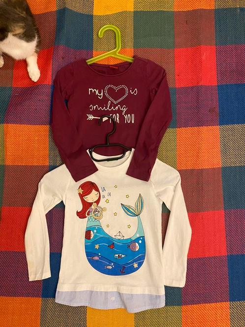 2 longsleeve t-shirts | Benetton en s.Olivier | maat 5j, Enfants & Bébés, Vêtements enfant | Taille 110, Comme neuf, Fille, Enlèvement