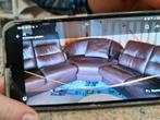 lederen hoeksalon met 4 relaxen, Huis en Inrichting, Ophalen, Gebruikt