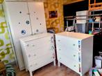 1 kast 2 commodes wit geverfd voor kinderkamer, Kinderen en Baby's, Ophalen, Gebruikt, Commode