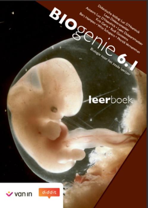 Leerboek Biogenie 6.1 – Biologie - Van In (+ Online versie), Livres, Livres scolaires, Comme neuf, Biologie, Secondaire, Enlèvement ou Envoi