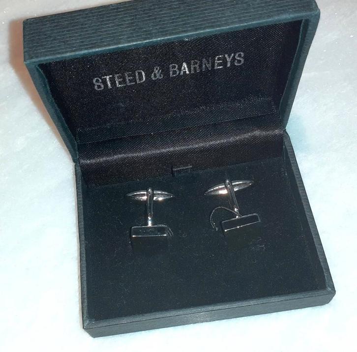 manchetknopen zilver Steed & Barneys, Handtassen en Accessoires, Manchetknopen, Nieuw, Zilver, Ophalen of Verzenden