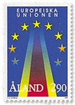 Aland 1995 - adhésion à l'Union européenne - drapeau, Enlèvement ou Envoi, Non oblitéré