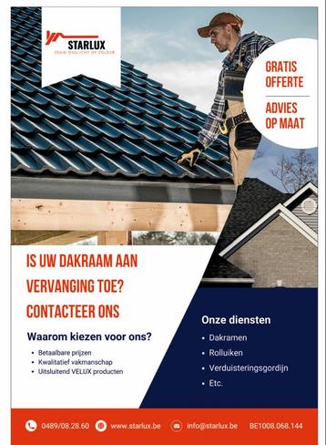 VELUX Dakraam Montage en vervanging beschikbaar voor biedingen
