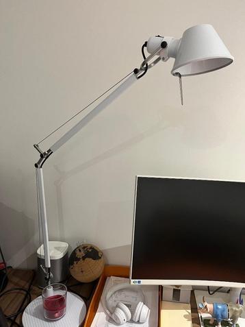 Artemide Tolomeo bureaulamp wit (groot model), Comme neuf, Enlèvement, Retrofit, Autres matériaux