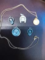 5 Religieuze hangers + ketting, Antiek en Kunst, Ophalen of Verzenden