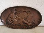 Assiette / coupe en bronze Paul Dubois femme nue 19 siecle, Antiquités & Art, Enlèvement ou Envoi